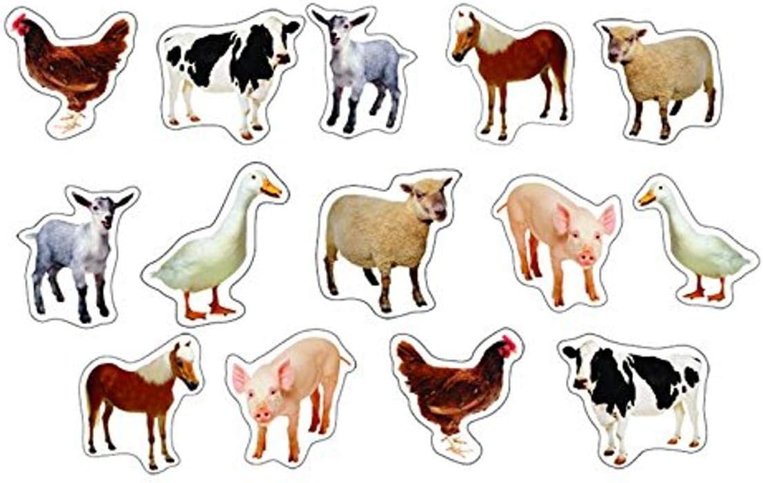 Carson Dellosa 84 Farm Animal Stickers for Kids, 6 Sheets of Cows, Ducks, Pigs, Horses, and More for Crafts, Scrapbooking, Water Bottle, Reward Chart, and School Supplies, Classroom Must Haves