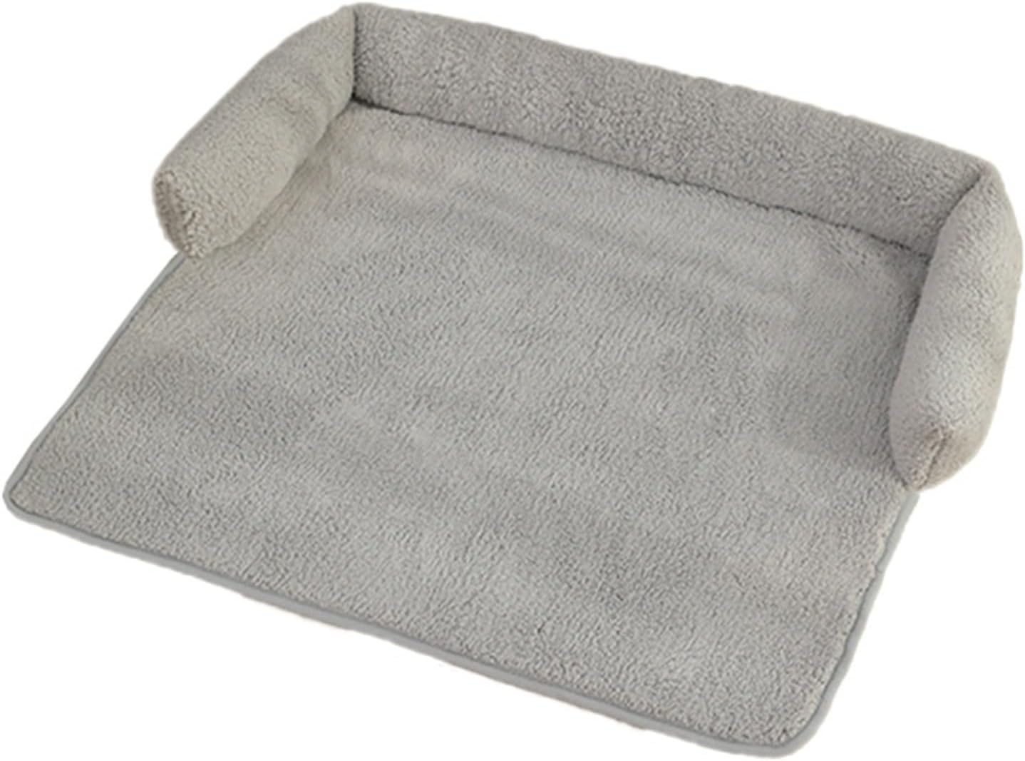 U-Shaped cat and Dog pet Pillow Plush Sofa nest Bed for Cats and Dogs to Sleep in Winter(White)