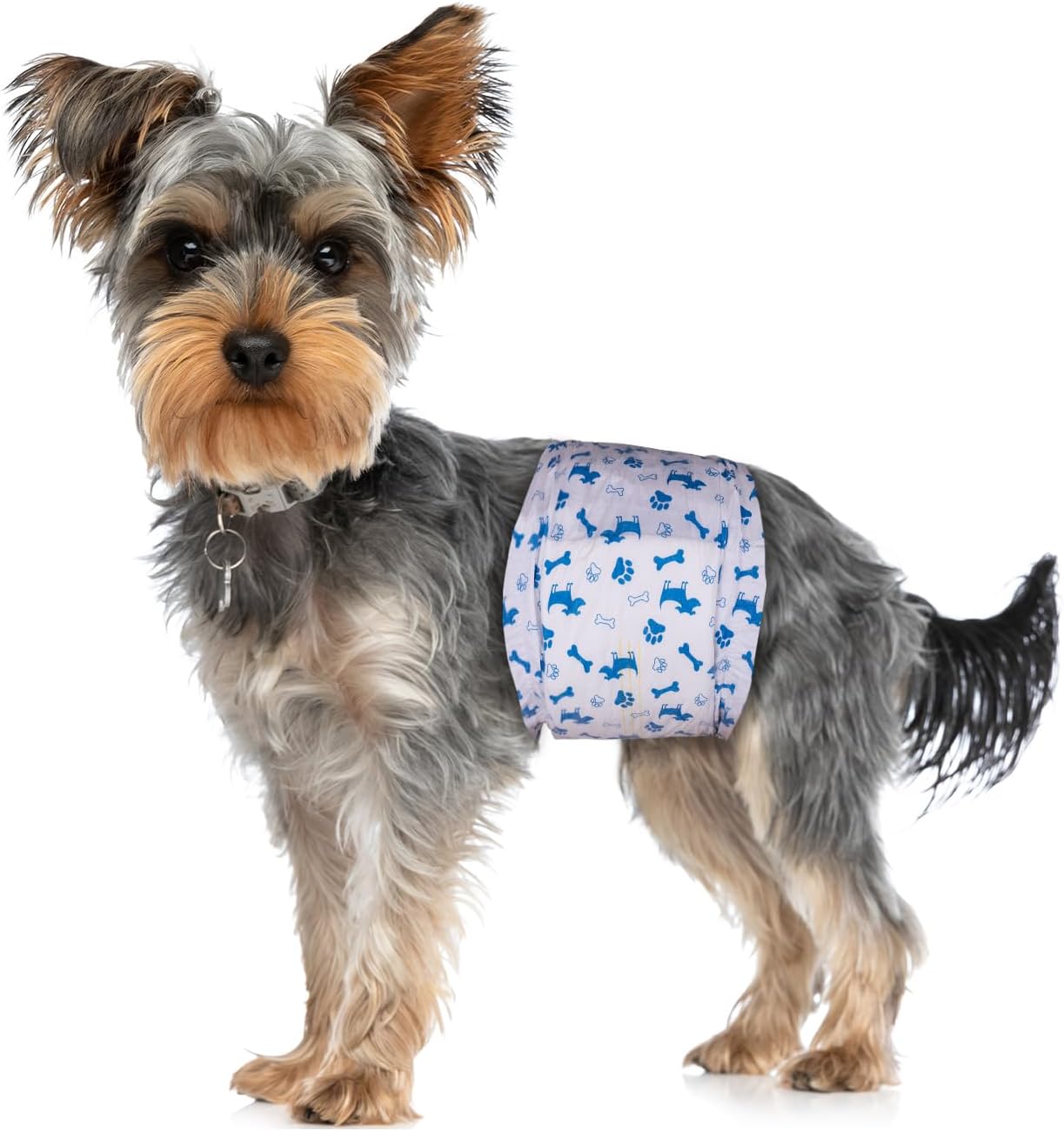 Pet Soft Male Dog Diapers - Disposable Male Dog Wraps Wetness Indicator, Puppy Diapers Male for Excitable Urination or Incontinence, 20pcs XSmall