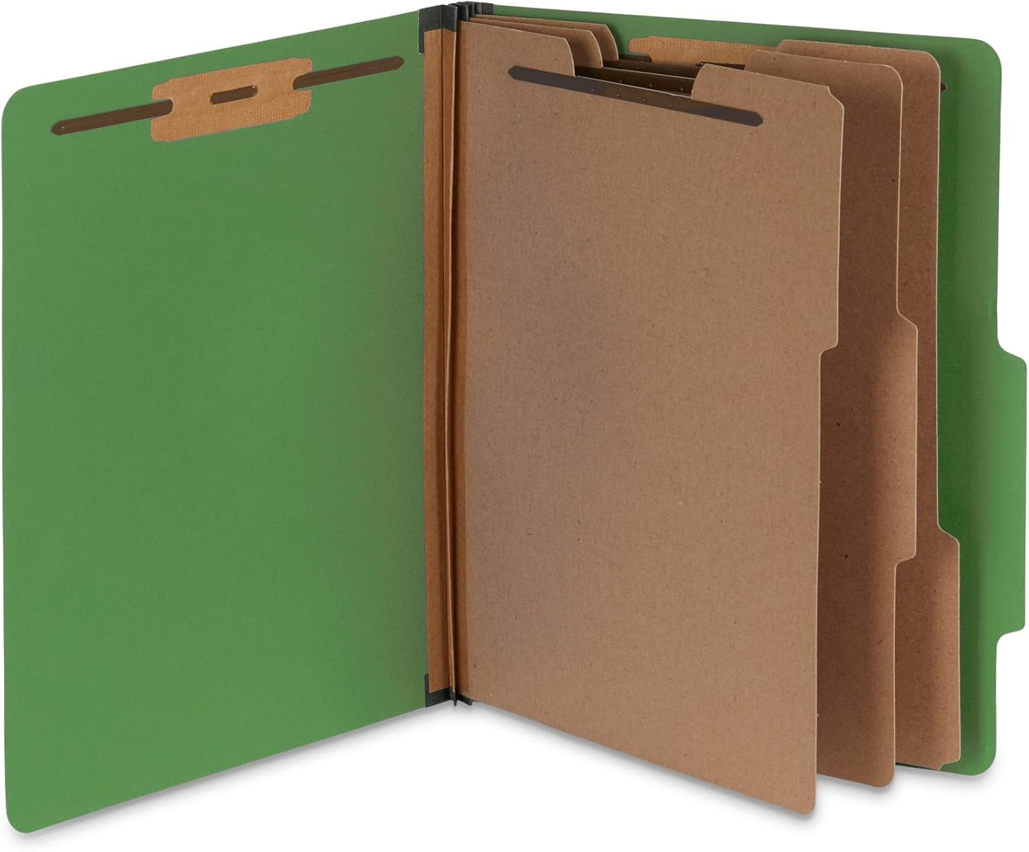 Blue Summit Supplies Green Classification Folders, 3 Dividers, Letter Size with 2 Inch Tyvek Expansions, Use for Organizing Medical Records & Client Files, 10 Pack