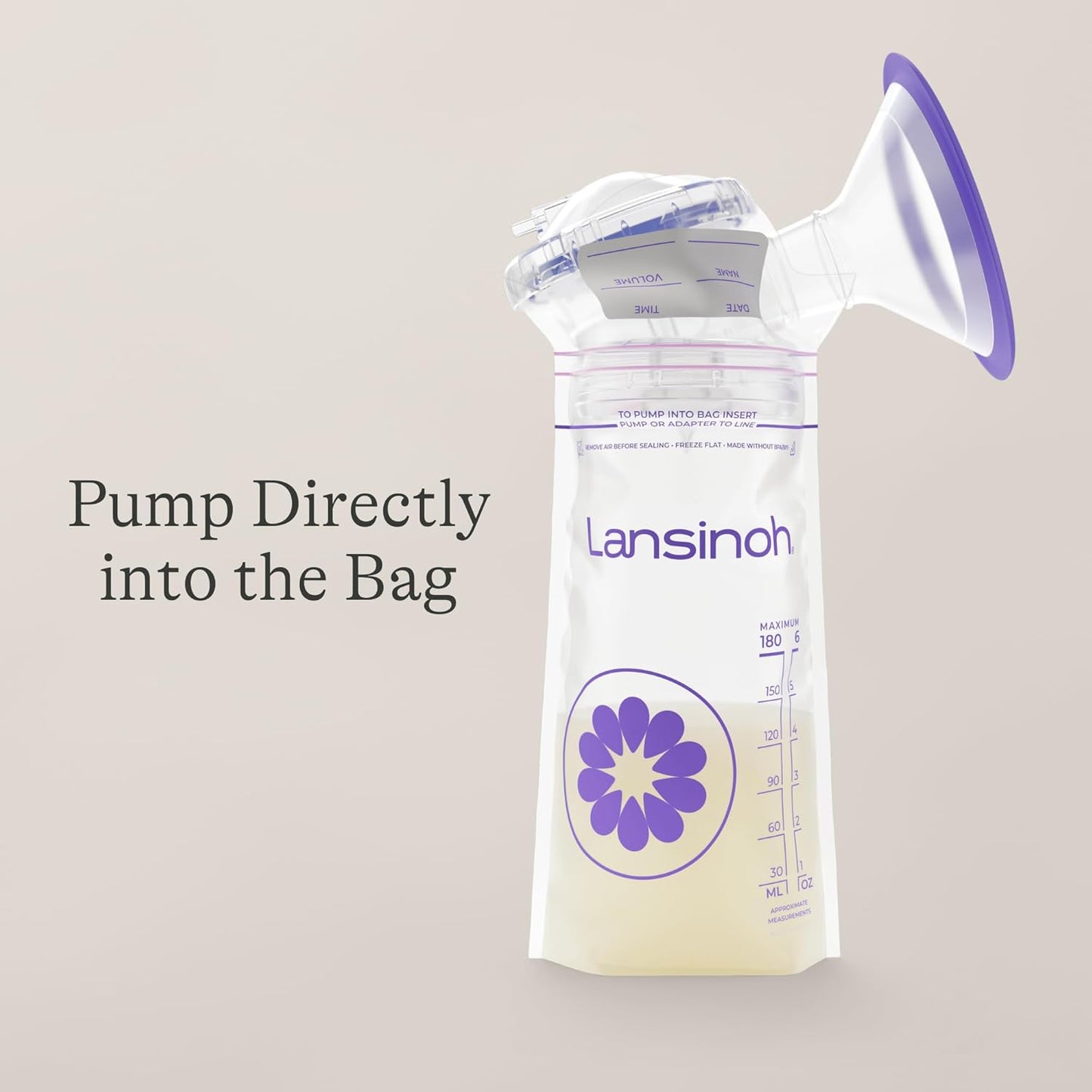 Lansinoh Breastmilk Storage Bags, 100 Count, Baby Essentials, Fast Freeze & Thaw Breast Milk Bags for Baby Bottle Feeding, Strength & Stretch, 6 Ounce