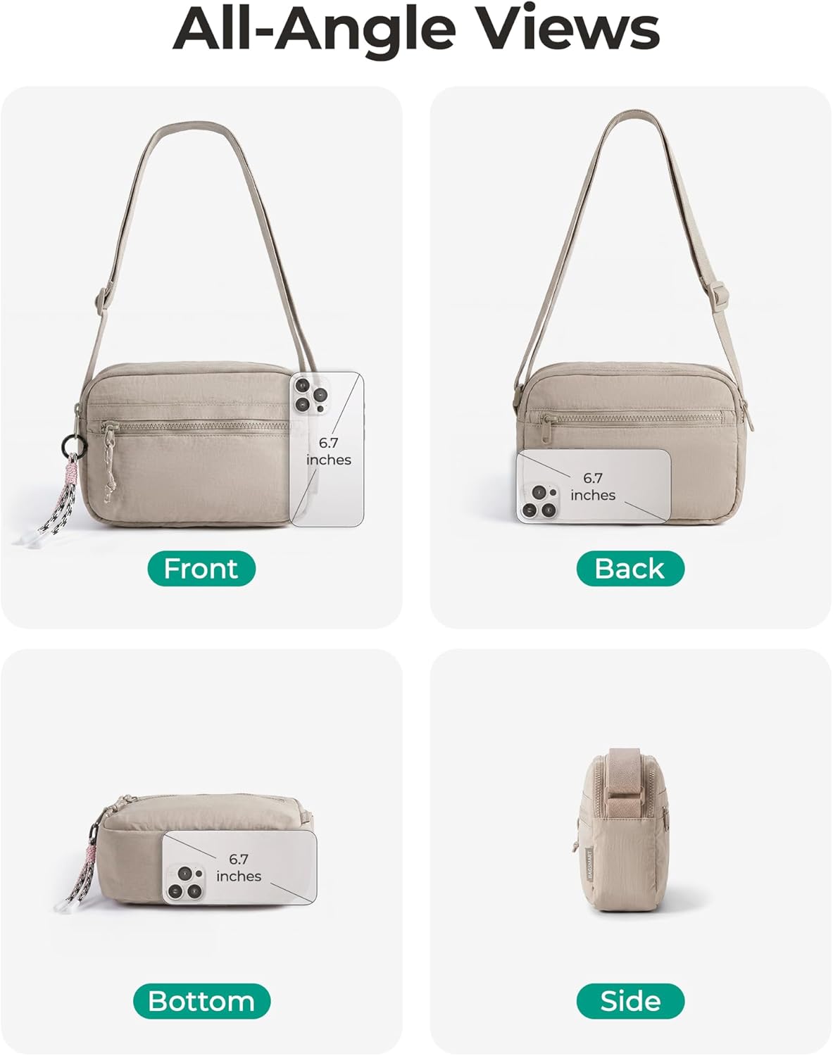 BAGSMART Cross Body Purse, Small Crossbody Bags for Women Travel Purse, Casual Shoulder Handbag Wallet