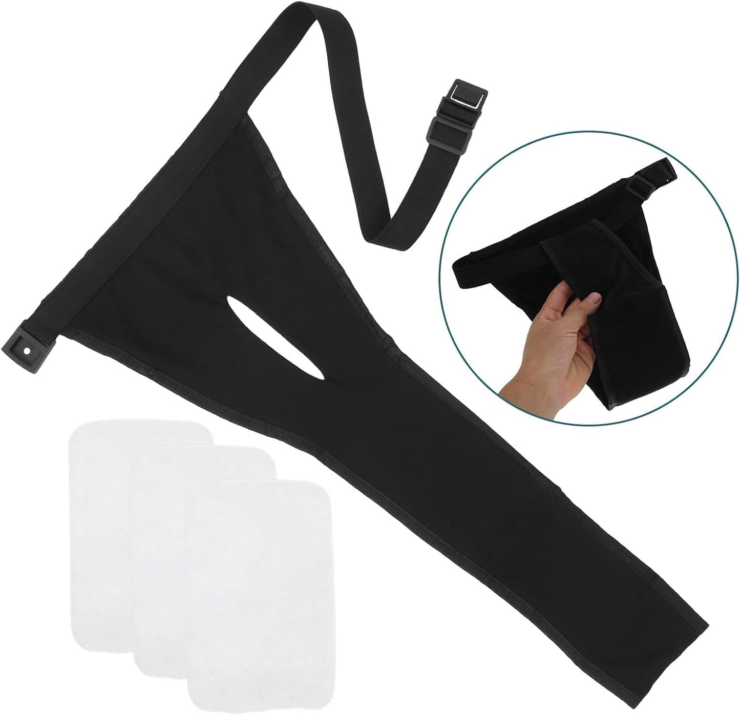 Milisten Female Dog Period Diapers Washable Reusable Puppy Dog Underwear with 3 Cotton Pads Black 2XL+XXL Breathable Protective Pet Pants for Heat Cycle and Incontinence