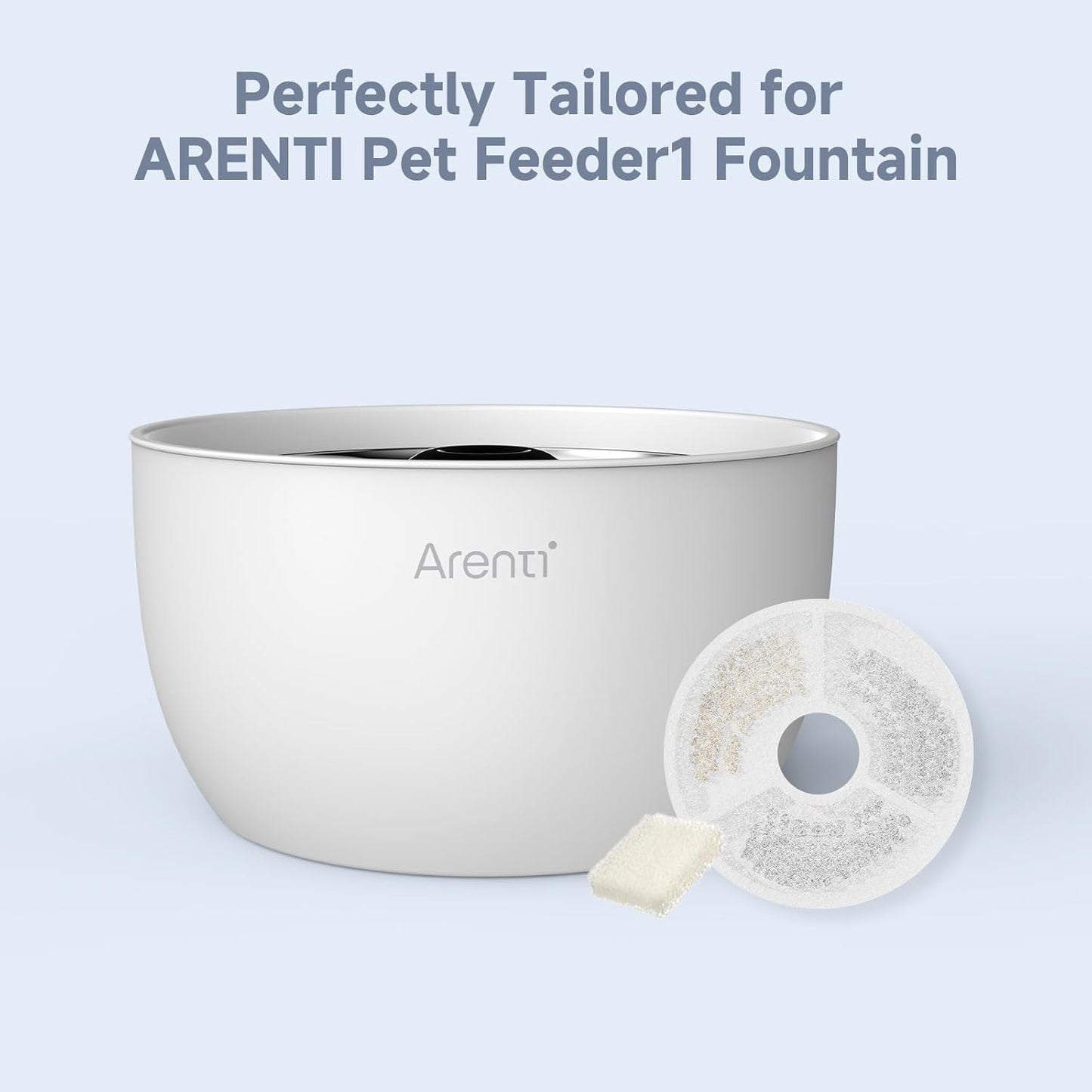 ARENTI Fountain Filter Replacement Filters for Cat Water Fountain, Arenti Pet Feeder1 Kit Fountain, 4PCs, Replace the Filter Every 4 Weeks