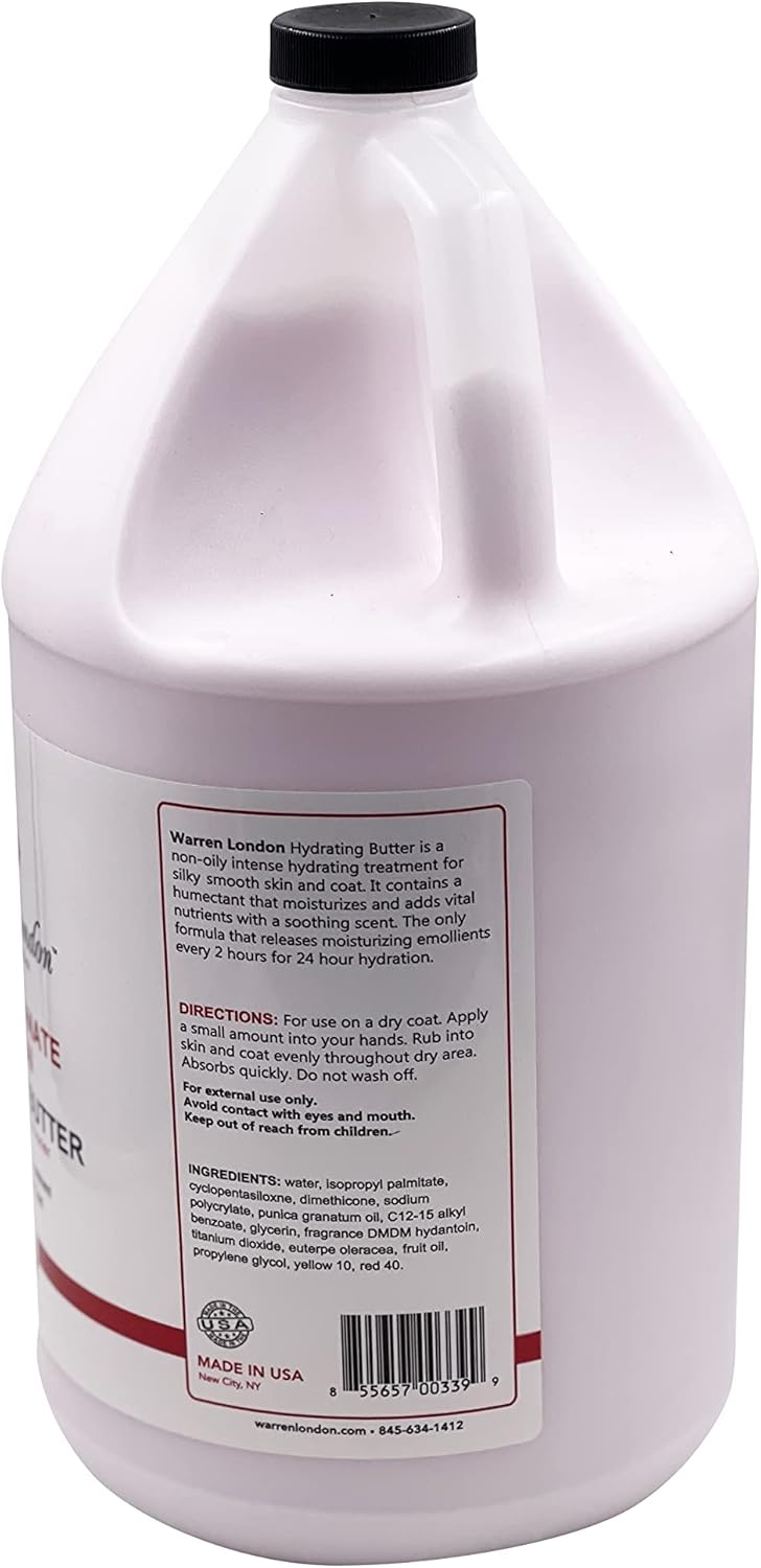 Warren London - Hydrating Butter and Leave-in Conditioner for Dogs Skin and Coat - Pomegranate & Acai - 1gal