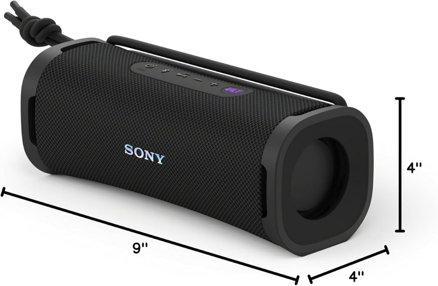 Sony ULT Field 1 Waterproof Portable Bluetooth Speaker, Enhanced Bass, 12h Battery, IP67 Rated Dustproof Shockproof Rustproof, Detachable Strap (SRSULT10B), Black