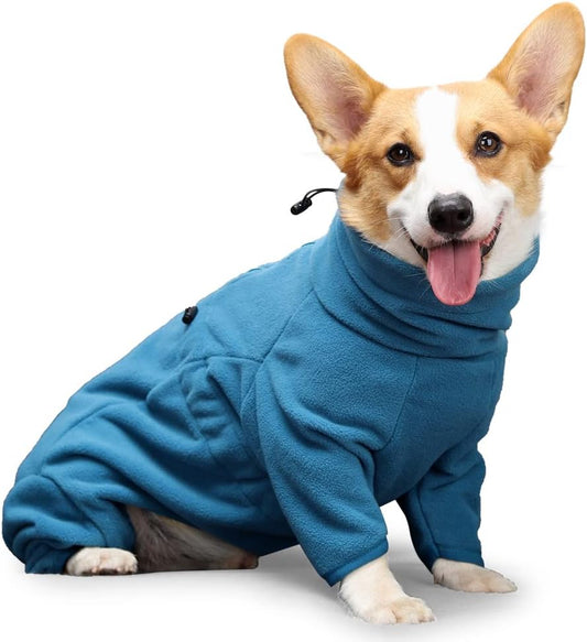 Winter Coat Dog Anxiety Relief Dog Comfort Soft Fleece Pullover Pajamas for Walking Hiking Travel Sleep XXXL Turquoise Green