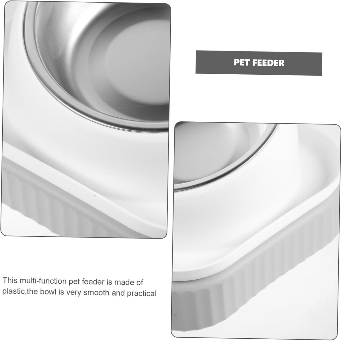 Milisten Cat Bottle Bowl Feeder Detachable Food and Water Dispenser for Cats and Safe Material Convenient Pet Feeding