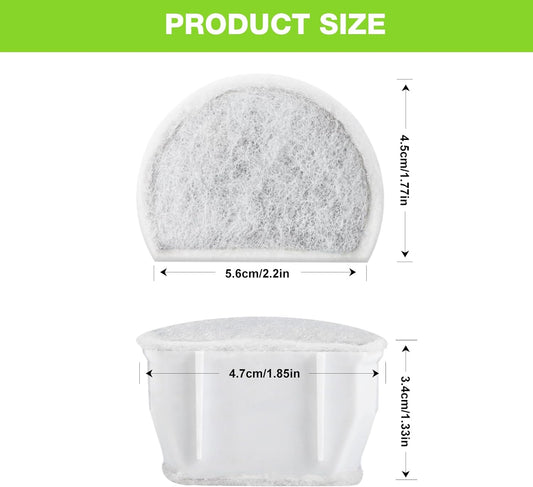 15 Count Replacement Carbon Filters Compatible with PetSafe Drinkwell Filters, Pet Water Fountain Replacement Cartridges for Dog and Cat Fountain.