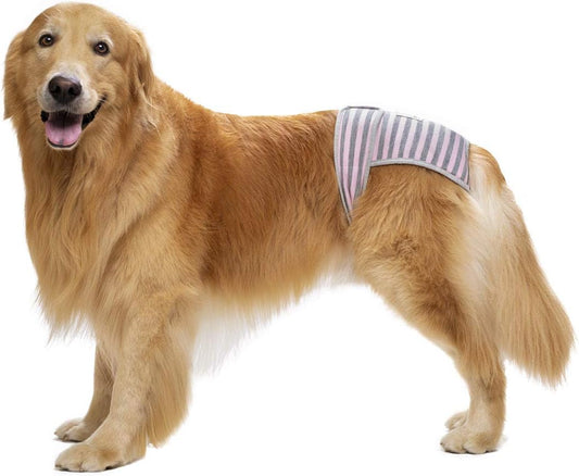 3 Pack Reusable Dog Diapers Female Large Medium Breed, Female Dog Diapers for Heat, Incontinence,Doggie Diapers for Female Dogs with Velcro Adjustable Waistline for Female Dog Washable Extra Large