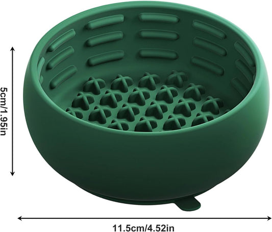 Dog Feeder Bowl, Silicone Anti Choking Base, Slow Feeder Bowl, Silicone Material with Non-Slip Bottom, Pet Feeding Dish with Safe Design, Small Pet Cat Indoor Outdoor Enrichment Feeding Training
