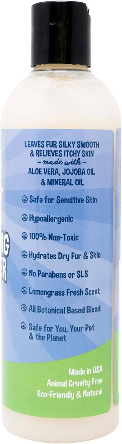 Bodhi Dog Gentle Moisturizing Dog Conditioner - Soothing Plant-Based Formula with Aloe Vera & Jojoba Oil - Hydrates & Softens Coat - Leaves Coat Soft Shiny & Manageable - Lemongrass (17 Fl Oz)