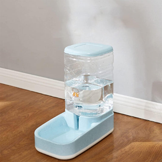 Pet Supplies Cat/Dog High Capacity Feeder and Water Dispenser Set, Unplugged Gravity Pet Feeder,Water Storage Capacity 3.8L, Grain Storage Capacity 3.8L cat Fountain (Water dispensers)