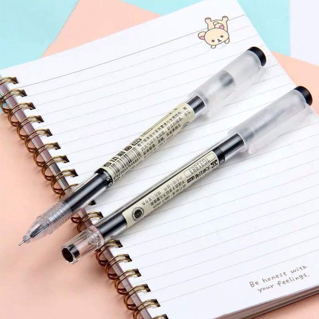 sencoo 12 pack Black Gel Ink Pen Extra Fine Point Pens Ballpoint pen 0.35mm Black Office School Stationery Students Pens
