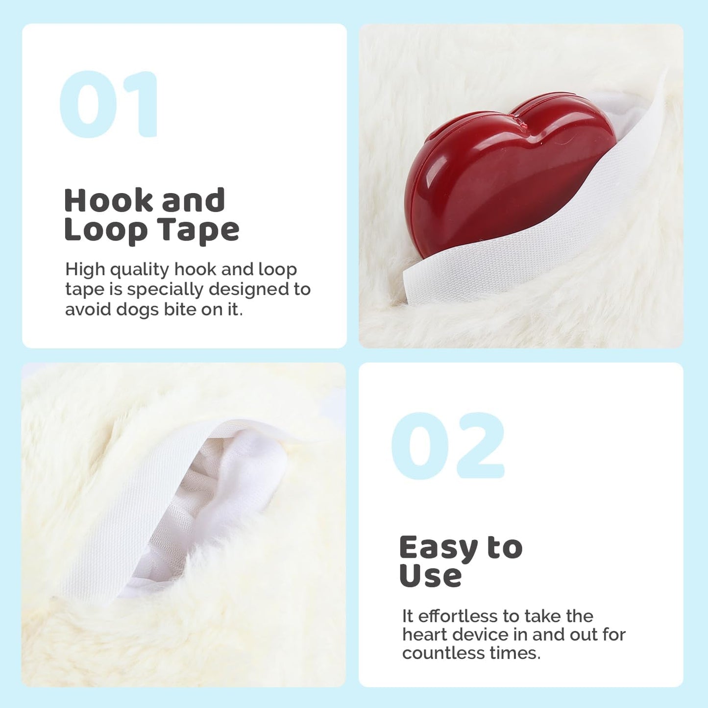 ALL FOR PAWS Little Buddy Puppy Heartbeat Simulator, Battery-Operated Anxiety Relief Toy, Red