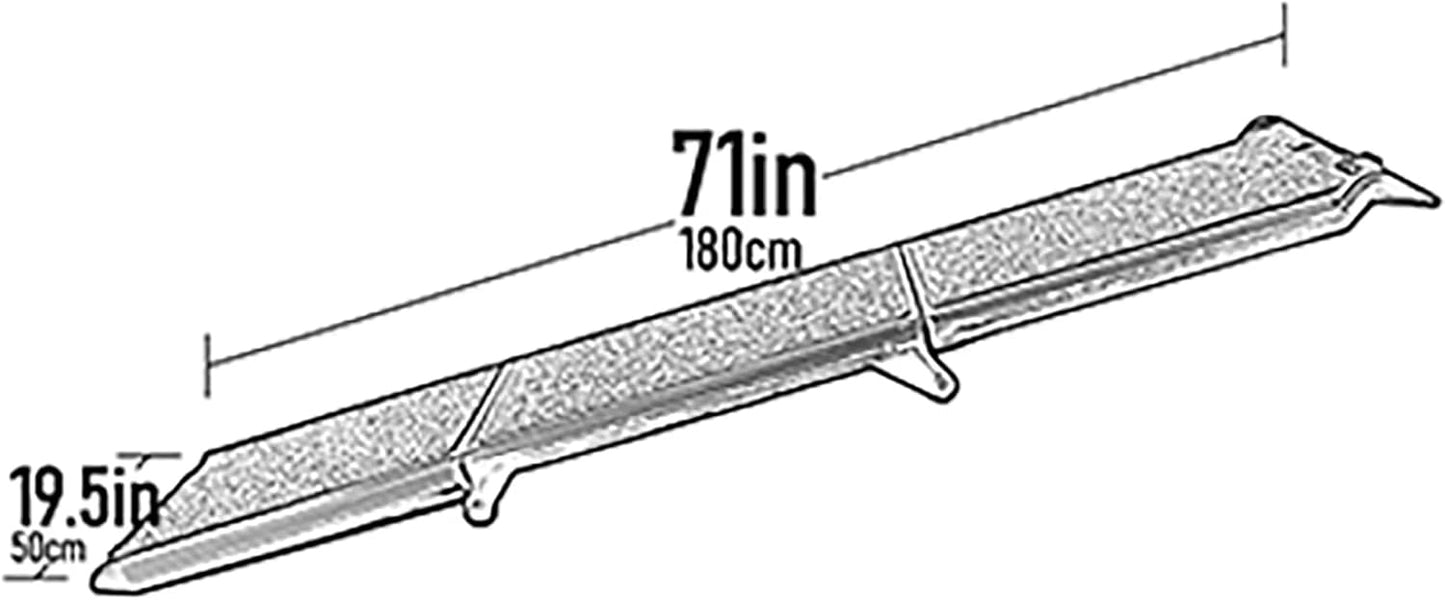 Pet Gear Tri-Fold Portable Pet Ramp for Dogs and Cats, 71" Long, Extra Wide, Holds up to 200lbs, Patented Design, Compact/Easy Fold with Safety Tether, Green Trax