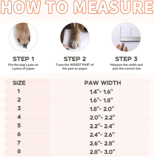 Dog Booties,Waterproof Dog Shoes for Large Medium Small Dogs,Suitable for Summer Hot Pavement,Adjustable Non-Slip Rubber Paw Protector (Orange, #8 (Width 3.0 inch) for 74-91 lbs)
