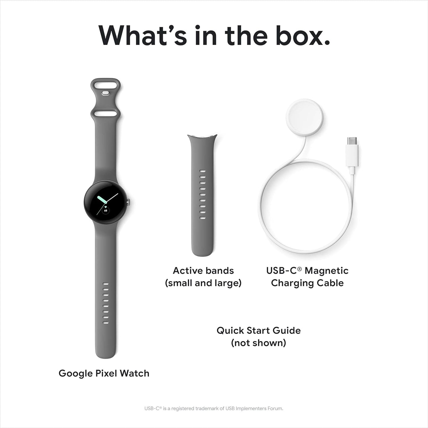 Google Pixel Watch 1st Gen (Previous Model) - Android Smartwatch with Fitbit Activity Tracking - Heart Rate Tracking Watch - Matte Black Stainless Steel case with Obsidian Active band - WiFi