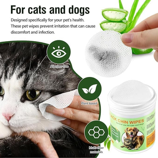 Pet Wipes for Dogs and Cats, All Purpose Cleaning Wipes for Paws, Ears, Butt, Face and Eyes, Unscented Extra Thick, Easy to Carry