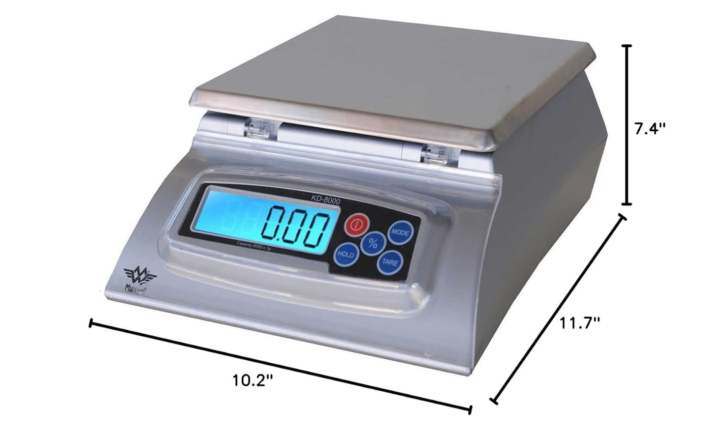 My Weigh KD-8000 Digital Food Scale, Stainless Steel, Silver
