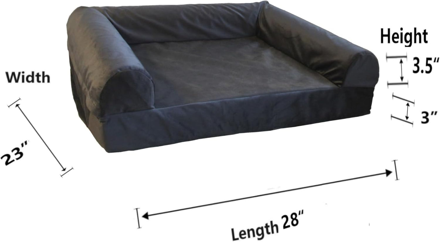 Bolster Dog Bed Removable Cover Washable 28x23