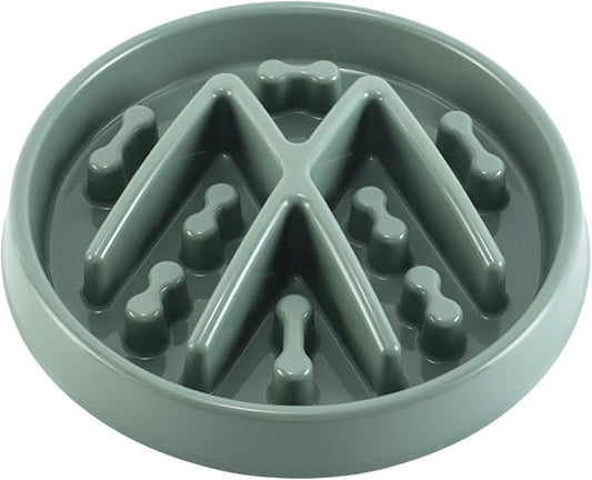 Shinsto Anti Choking Slow Feeder Dog Bowl Non-Slip Base Puzzle Feeder for Small Medium Large Breeds Green One Size
