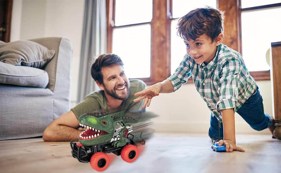 Dinosaur Toys Remote Control Car for Kids 3-7, Dino RC Car for Toddler Kids Toys Age 3 4 5 6 7 Boys and Girls Christmas Birthday Gift