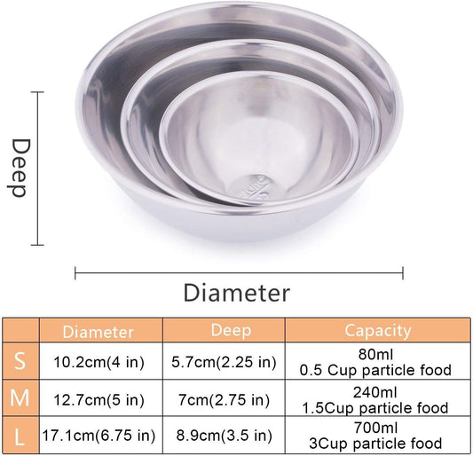 Super Design 2PCS Replacement Stainless Steel Bowls, Match Inner Bowls for Mess Free Slanted Dog Cat Bowl, Tilted Angle Bulldog Bowl Pet Feeder, Easier to Reach Food S