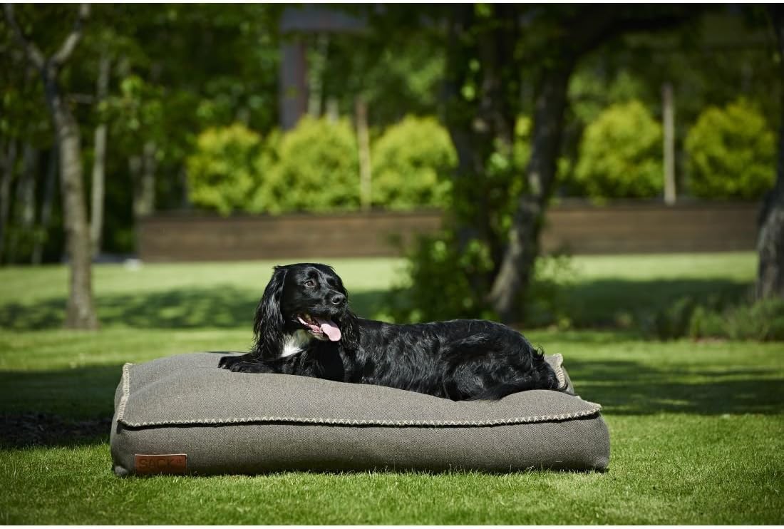 SACKit DOGit Cobana - Black Indoor/Outdoor Dog Bed/Dog House/Dog Cover for Large Dogs and Cats - Washable, Weatherproof & Waterproof - 120x80cm - For Drones & Outside