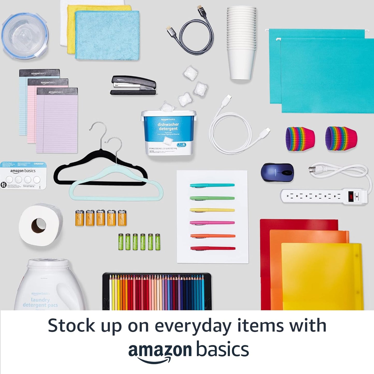 Amazon Basics 4-Shelf Steel Wire Storage Shelves for Garage, Adjustable Metal Shelving Unit, 200 lbs Per Shelf, 23.2" W x 48" H x 13.4" D, Black | Sturdy, Adjustable, Easy Assembly, Storage