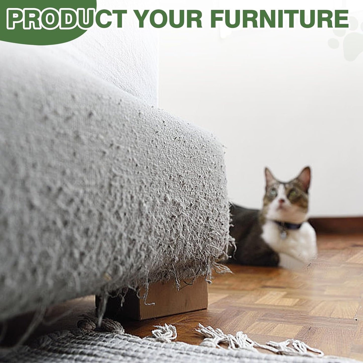 40'' Tall Cat Scratching Post Cat Tree, 3 Curved Design Palm Tree Cat Scratching Post with 8 Interactive Balls, Natural Sisal Rope Cat Scratchers for Indoor Cats, Multi-Combinable (Style D)