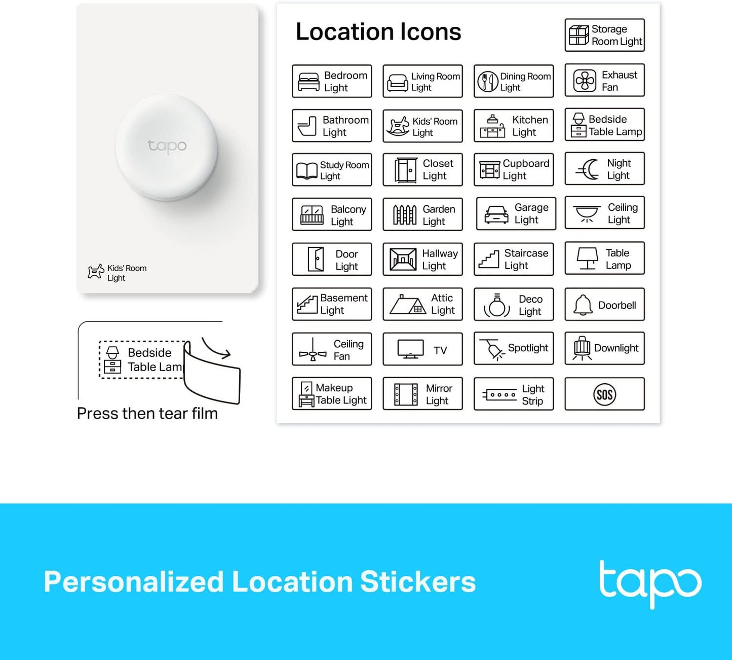 Tapo TP-Link Smart Button | Wireless Remote Dimmer Switch | 3-Way Control | Tap & Rotate HUB Required | 1+ Year Battery Life