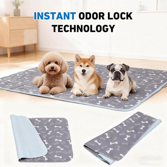 Puppy Pads with Pheromones,Washable Puppy Pee Pads for Dogs,Reusable Puppy Pads Washable for Dogs & Cats, Washable,Durable Leak-Proof & Anti-Slip Pet Training Pads for Home & Trave(Brown Puppy,M)