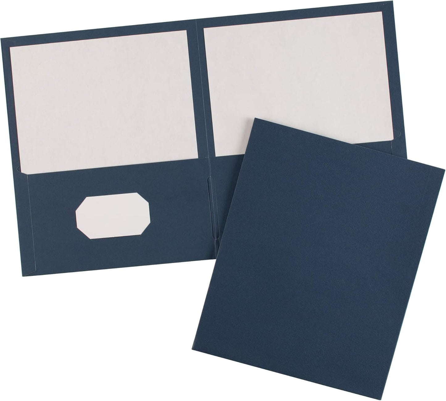 Avery Two Pocket Folders, Holds up to 40 Sheets, Business Card Slot, Ideal for Portfolios, Presentations and School, Dark Blue, Box of 25 (47985)