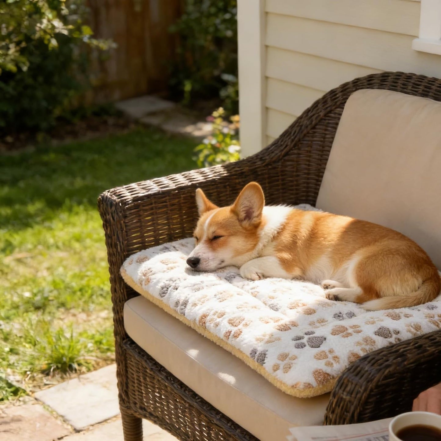 Self Warming Cat Bed, Self Heating Cat Dog Mat, Soft Pet Mat for Kitty & Small Dogs, Perfect for Crates, Kennels, Beds, Sofas, White, Washable, Non Electric, 27.17"x18.9"