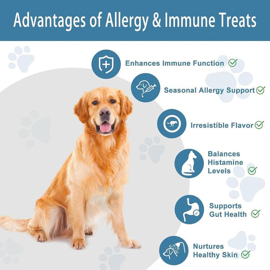 Dog Allergy Relief Chews, Anti Itch Allergy Relief Omega Dog Chews