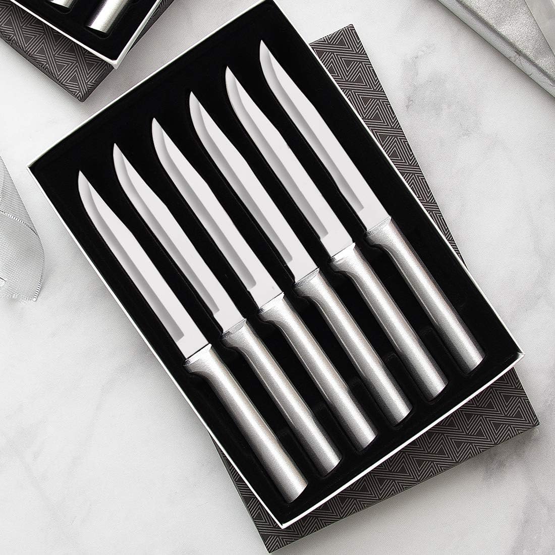 Rada Cutlery Six Utility/Steak Knives Gift Set (S06), 6-Piece Knife Set, Stainless Steel Blades, Silver Handle