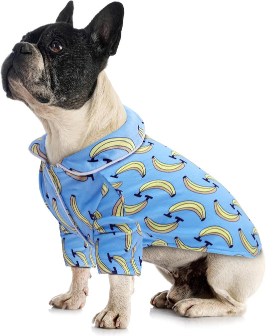 CuteBone Two-Leg Velvet Pet Pajamas Girl Dog Clothes - Soft, Cozy, and Stretchy Boy Pjs for Small, Medium Dogs and Cats Winter Sleepwear Apparel LTP03L