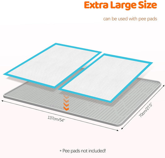 Pee Pads for Dogs, 54" x 27.5" Extra Large Reusable Silicone Mat, Washable Reusable Puppy Training Pads for Potty Training, Non-Slip, Leak-Proof, Indoor Floor Protection