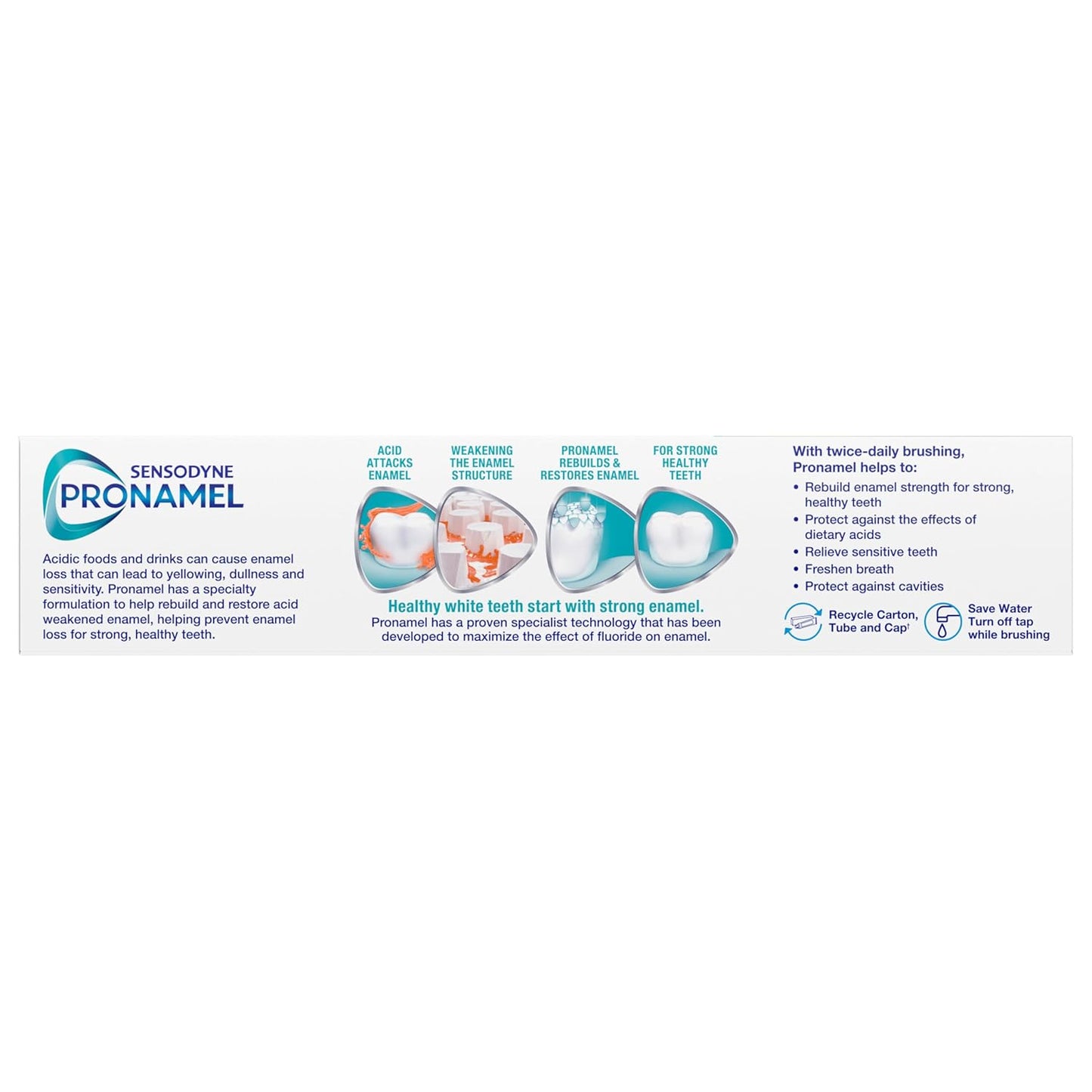 Sensodyne Pronamel Gentle Teeth Whitening Enamel Toothpaste for Sensitive Teeth, to Reharden and Strengthen Enamel, Amazon Exclusive, Fresh Mint - 4 Ounces (Pack of 4)