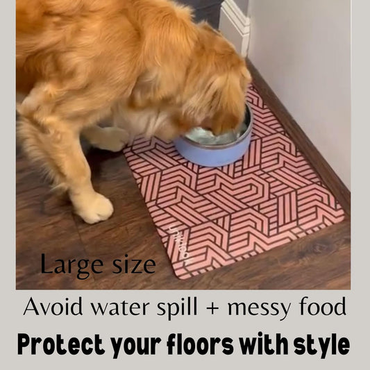 Dog Food Mat - Dog Bowl Mat - Pet Food Mat - Dog Mat for Food and Water - Dog Feeding Mat - Dog Water Bowl Mat - Waterproof Dog Water Mat - UnikLook