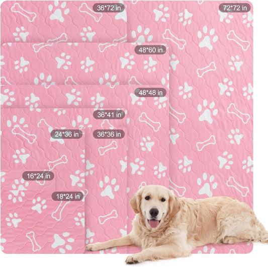 BEAUTYZOO 6 Pack Washable Pee Pads for Dogs, Reusable Puppy Pads for Potty Training, Waterproof Super Absorbent Whelping Pads Mats Non Slip Against Urine for Small Medium Dogs Cats, 16" x 24"