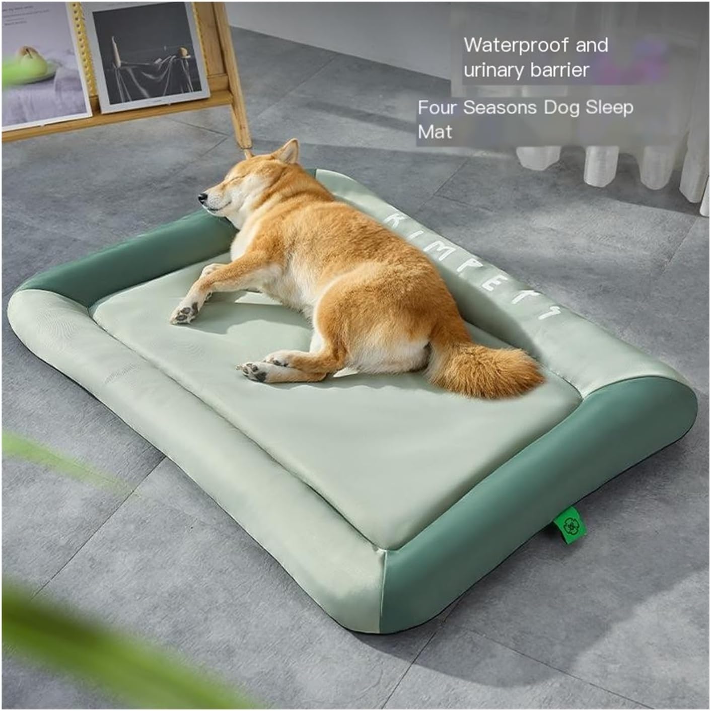 Dog Kennel for All Seasons Oxford Cloth Dog mat Pillow Sleeping Warm cat pet(Seasonmatbeangreen,M)