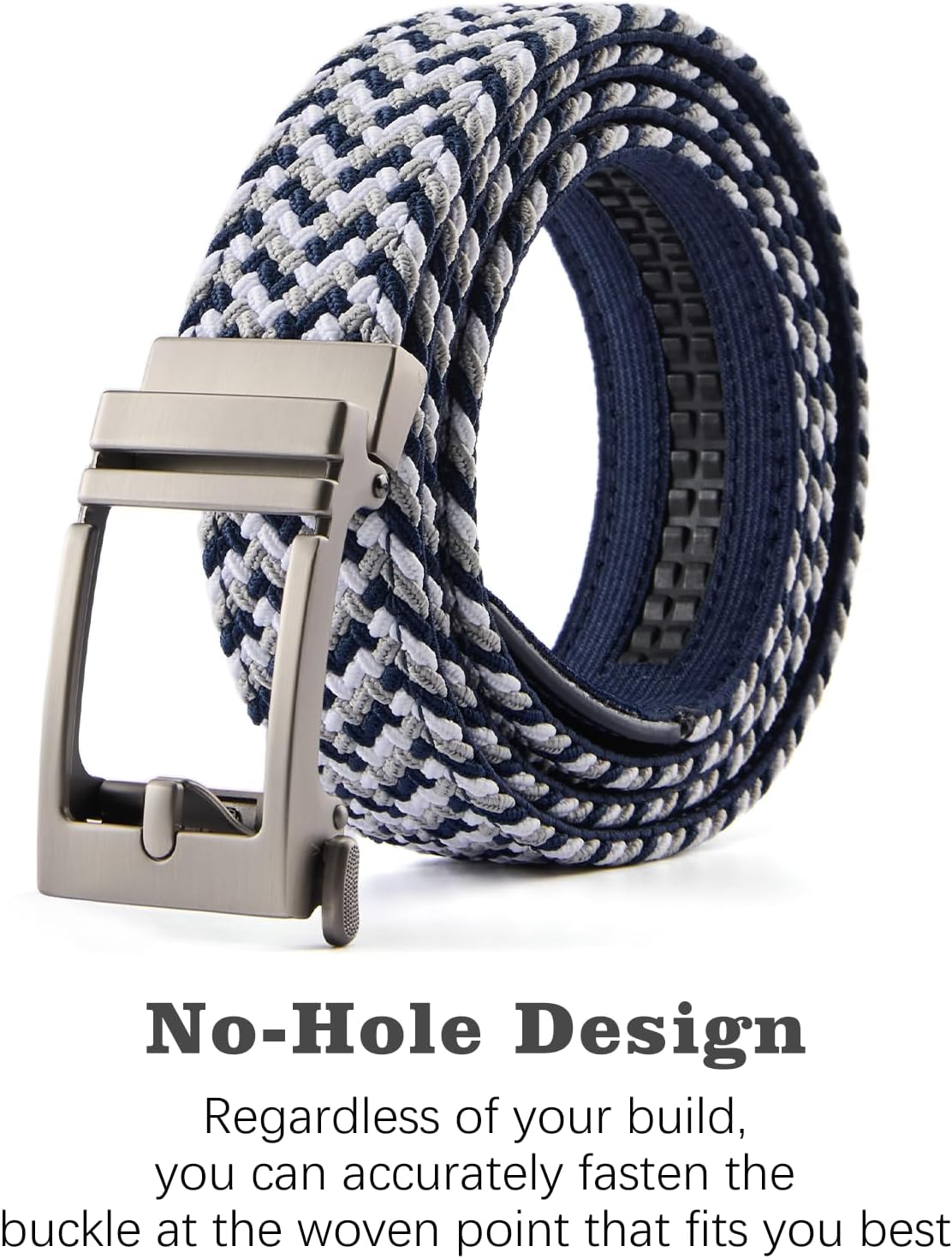 Mens Belt, Ratchet Belts Adjustable Automatic Buckle PU Leather belt for men - Trim to Fit