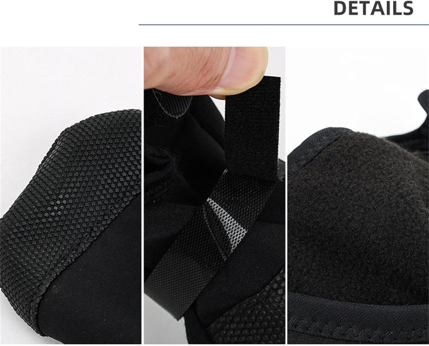 Dog Feet Covers Protective Shoes for Pet with Adjustable Sticker Shoes Dogs Thick Grip Booties with Adjustable Stick Weatherproof Dog Socks