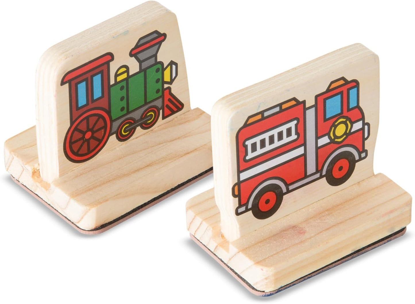 Melissa & Doug My First Wooden Stamp Set - Vehicles Kids Art Projects, Stamps with Washable Ink, Vehicle Toys for Kids Ages 4+