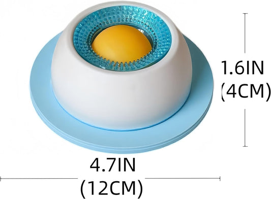 2026 New Anxiety Dog Bowl Anxious Lick Ball Calming for Dogs Bowls Toy Licking Cat Licks Liquid Food Yogurt Slow Feeder Roller Sphere Licker to Keep Them Busy Licky Treat (Upgraded Blue-B(Dog))