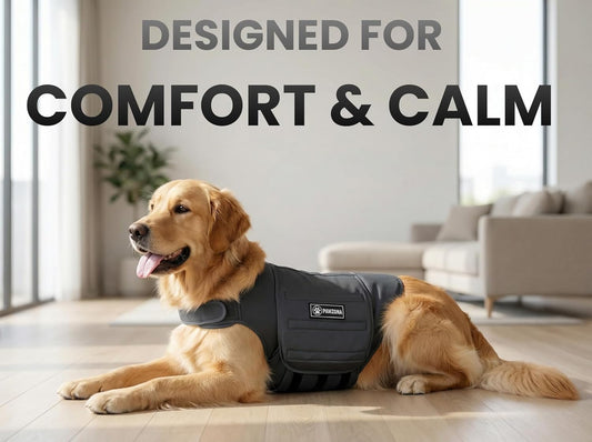 Dog Anxiety Vest – Calming Vest & Compression Shirt for Dogs, Helps with Stress, Separation Anxiety & Thunder, Comfortable & Breathable Jacket Alternative (Large)