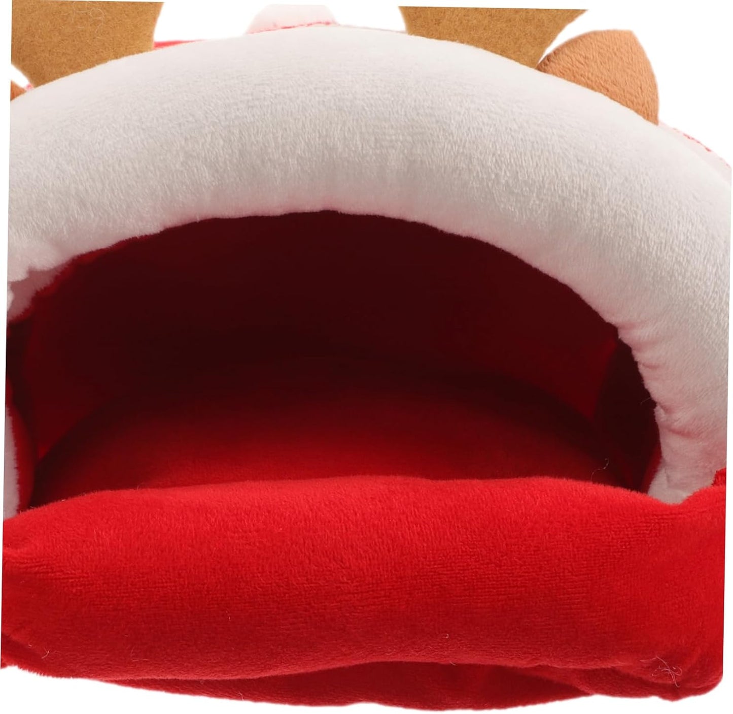 PRETYZOOM Christmas Deer Shape Hamster Hideout Cozy Nest for Small Animals for Chinchillas Hamsters Fun Warm Sleeping Place Space-Saving Design Holiday