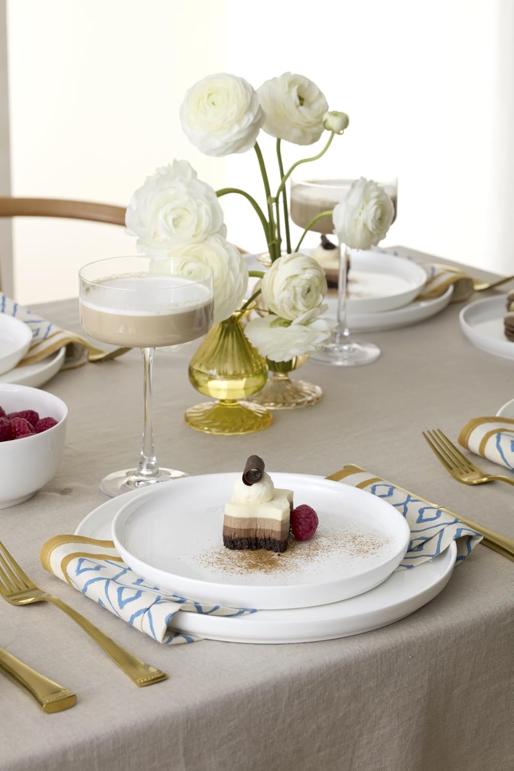 Lenox 899190 Modern White Coupe 18-Piece Dinnerware Set, Service For 6